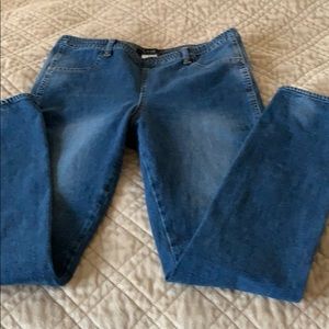 Stretch jeans, L , length 36 inches, blue